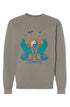 Yin / Yang Premium Heavyweight Crewneck Sweatshirt with esoteric designs, 10 oz. cotton/poly blend, oversized fit, perfect for streetwear and cosmic adventures.